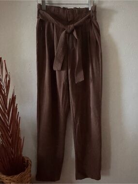 Athleta The Skyline Brown Plaid Pant II Women’s size 0